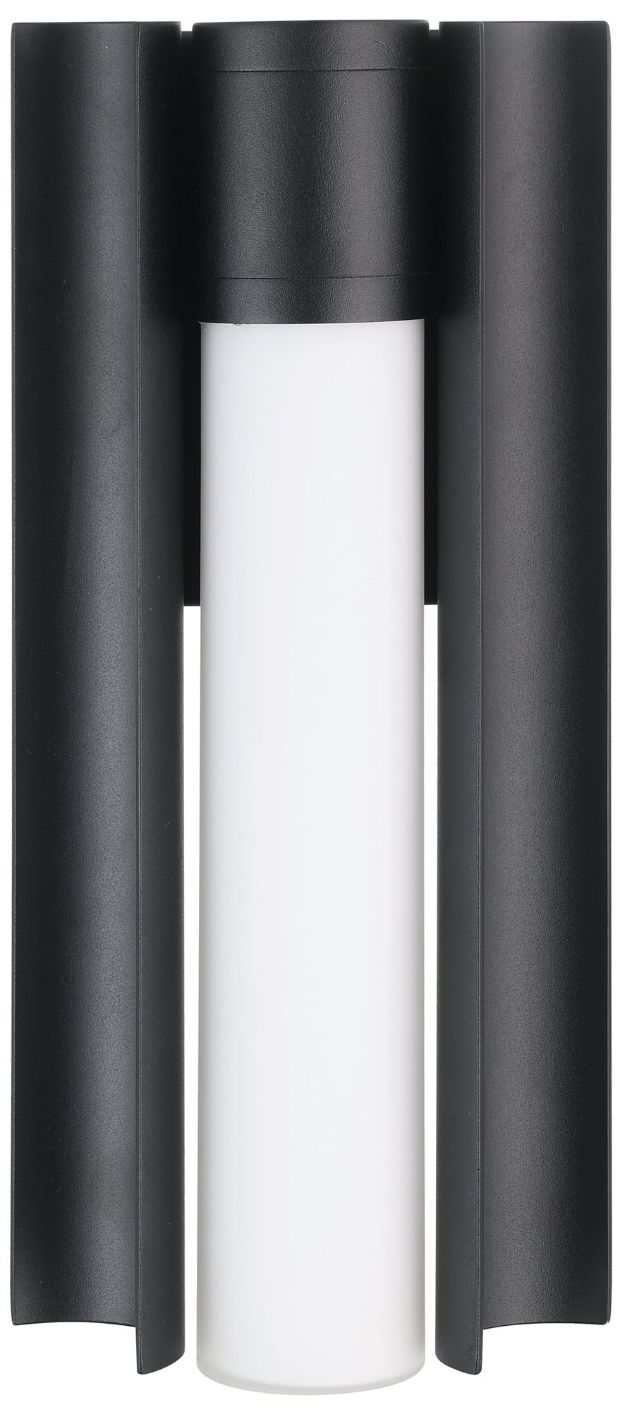 Image 4 Thesis Colton 12" Black 5CCT LED Vanity Light with Etched Opal Glass Shade more views