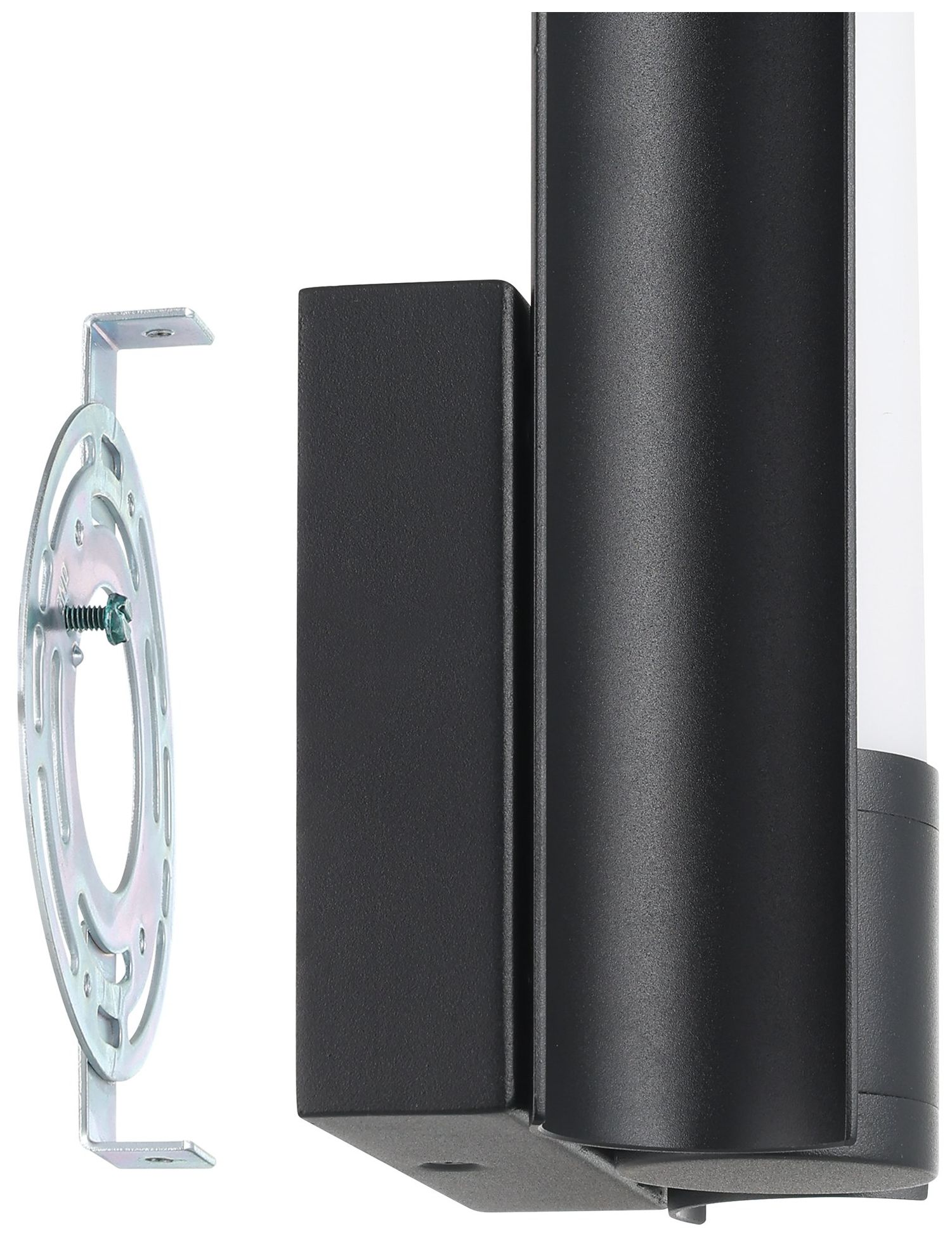 Image 5 Thesis Colton 12" Black 5CCT LED Vanity Light with Etched Opal Glass Shade more views