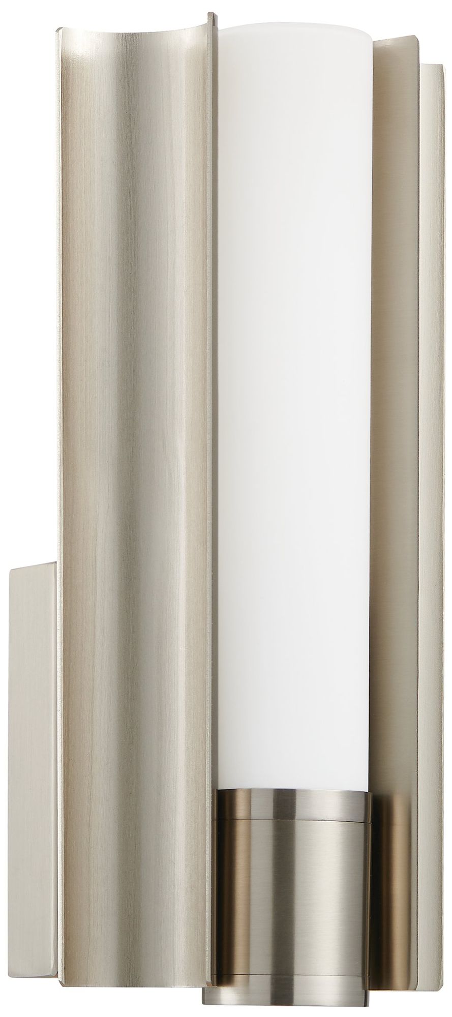 Thesis Colton 12" Brushed Nickel 5CCT LED Vanity Light w/ Etched Glass