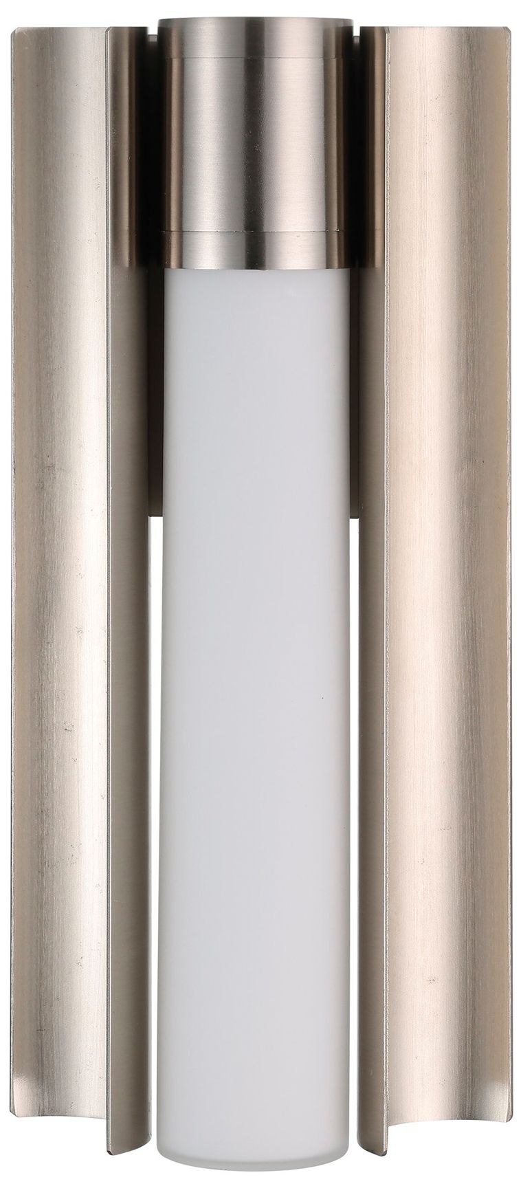 Image 4 Thesis Colton 12" Brushed Nickel 5CCT LED Vanity Light w/ Etched Glass more views