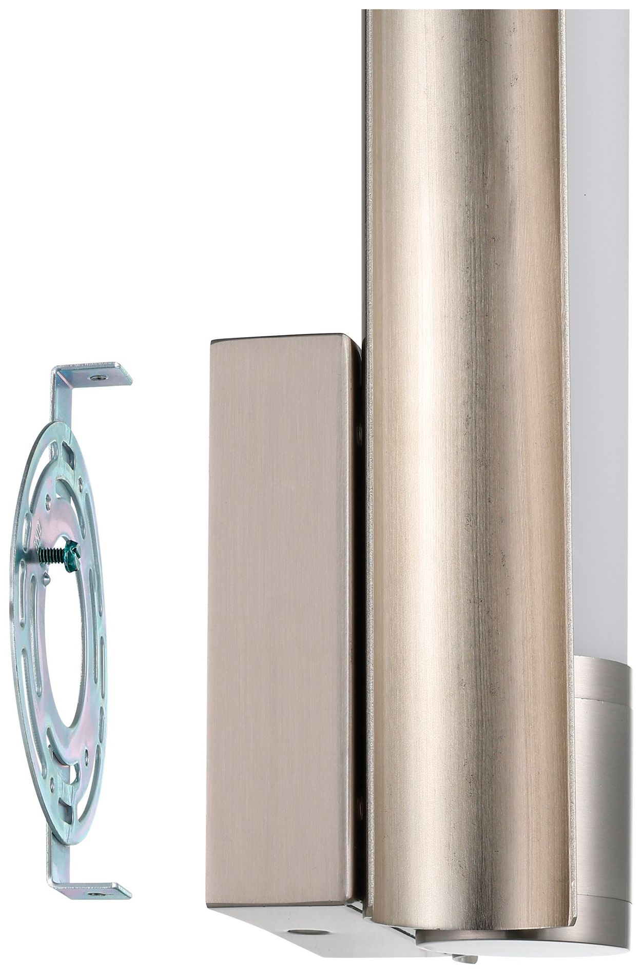 Image 5 Thesis Colton 12" Brushed Nickel 5CCT LED Vanity Light w/ Etched Glass more views