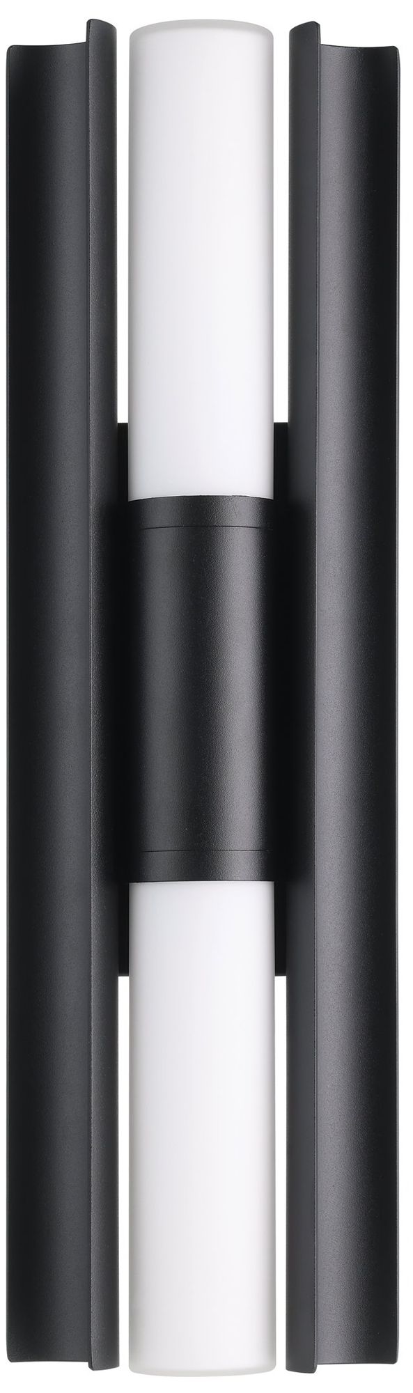 Image 3 Thesis Colton 18" Black 5CCT LED Vanity Light with Etched Opal Glass Shades more views