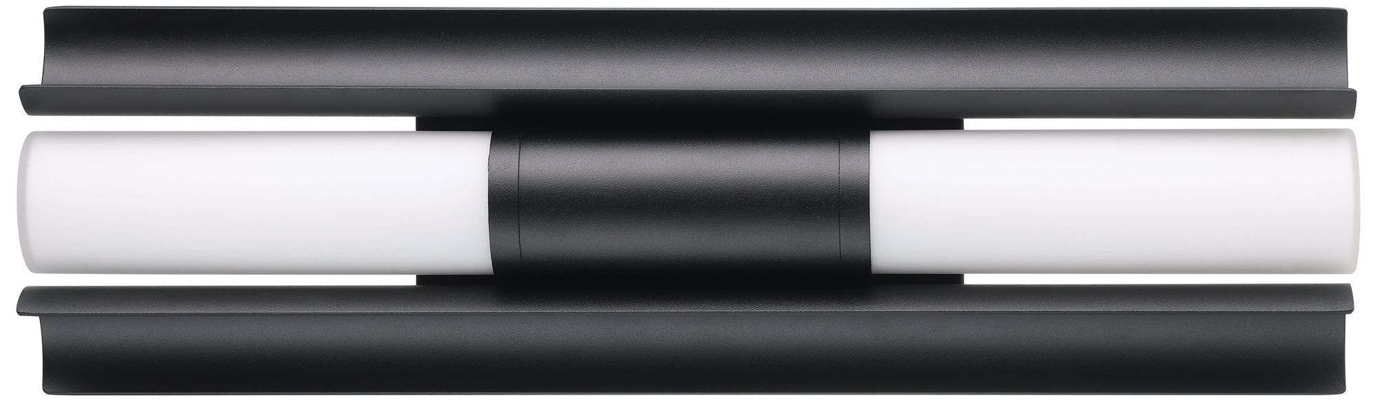 Image 4 Thesis Colton 18" Black 5CCT LED Vanity Light with Etched Opal Glass Shades more views