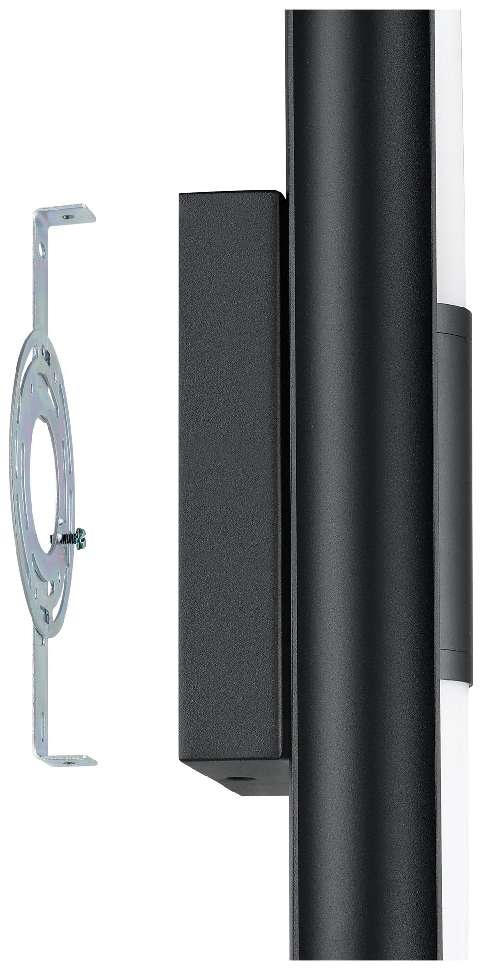 Image 5 Thesis Colton 18" Black 5CCT LED Vanity Light with Etched Opal Glass Shades more views