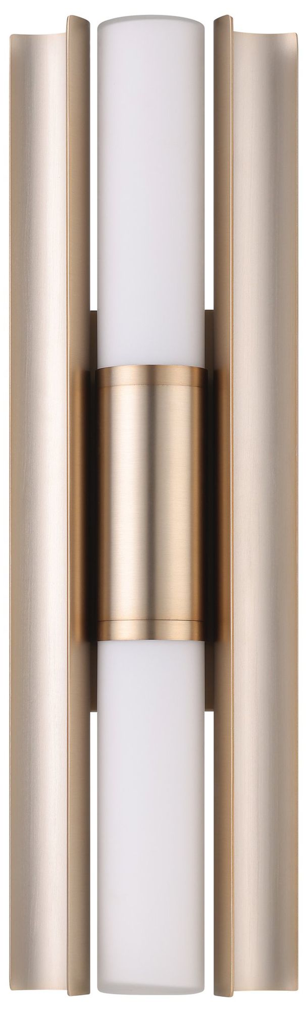 Image 3 Thesis Colton 18" Champagne Gold 5CCT LED Vanity Light, Opal Glass Shades more views