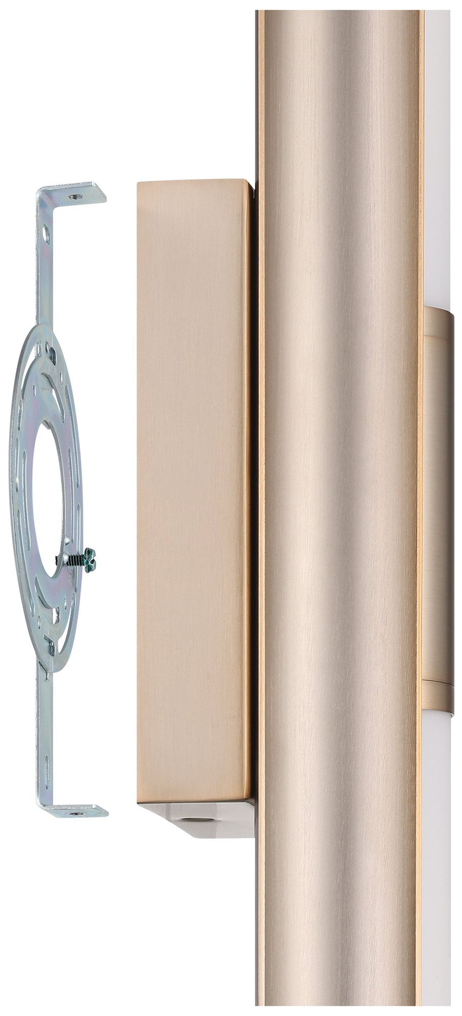 Image 5 Thesis Colton 18" Champagne Gold 5CCT LED Vanity Light, Opal Glass Shades more views