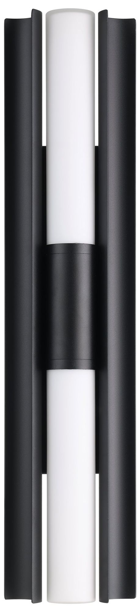 Image 3 Thesis Colton 24" Black 5CCT LED Vanity Light with Etched Opal Glass Shades more views