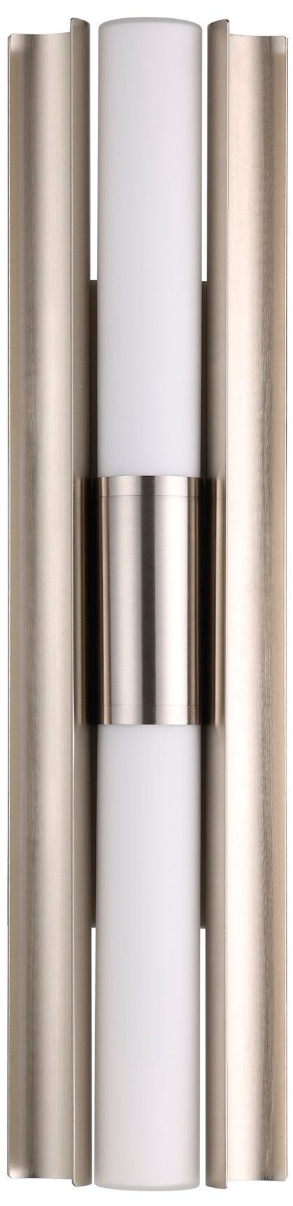 Image 3 Thesis Colton 24" Brushed Nickel 5CCT LED Vanity Light w/ Etched Glass more views