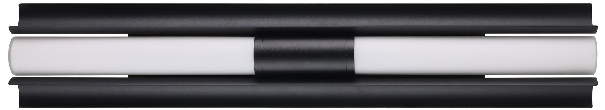 Image 4 Thesis Colton 30" Black 5CCT LED Vanity Light with Etched Opal Glass Shades more views