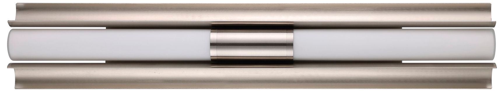 Image 4 Thesis Colton 30" Brushed Nickel 5CCT LED Vanity Light, Etched Glass Shades more views