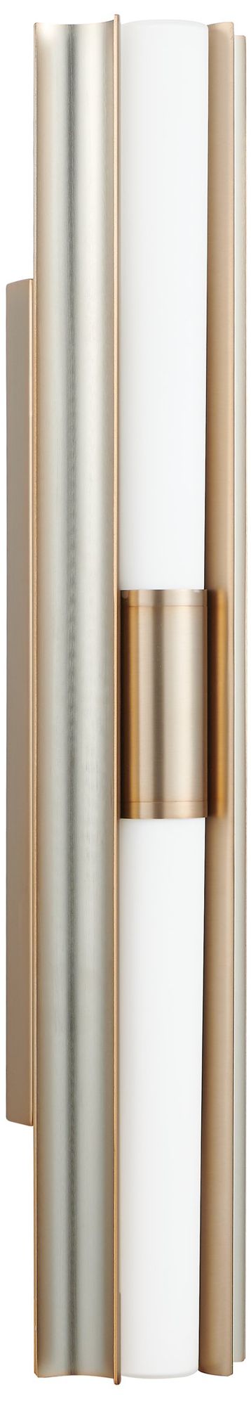 Thesis Colton 30" Champagne Gold 5CCT LED Vanity Light, Opal Glass Shades