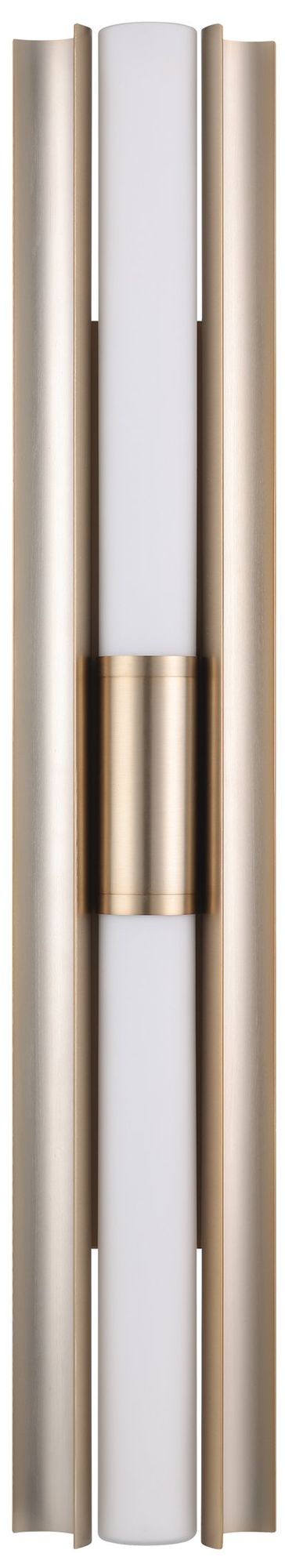 Image 3 Thesis Colton 30" Champagne Gold 5CCT LED Vanity Light, Opal Glass Shades more views