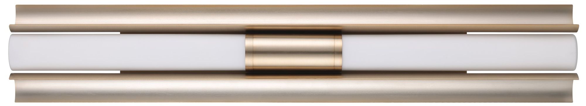 Image 4 Thesis Colton 30" Champagne Gold 5CCT LED Vanity Light, Opal Glass Shades more views