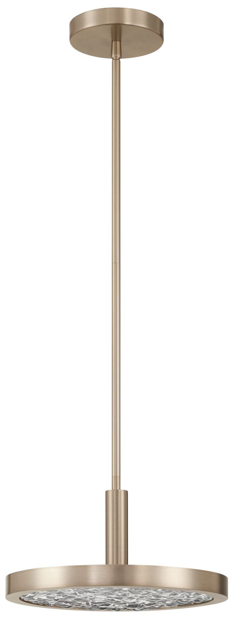 Image 4 Thesis Courtney 12" Champagne Gold 5CCT LED Convertible Pendant more views