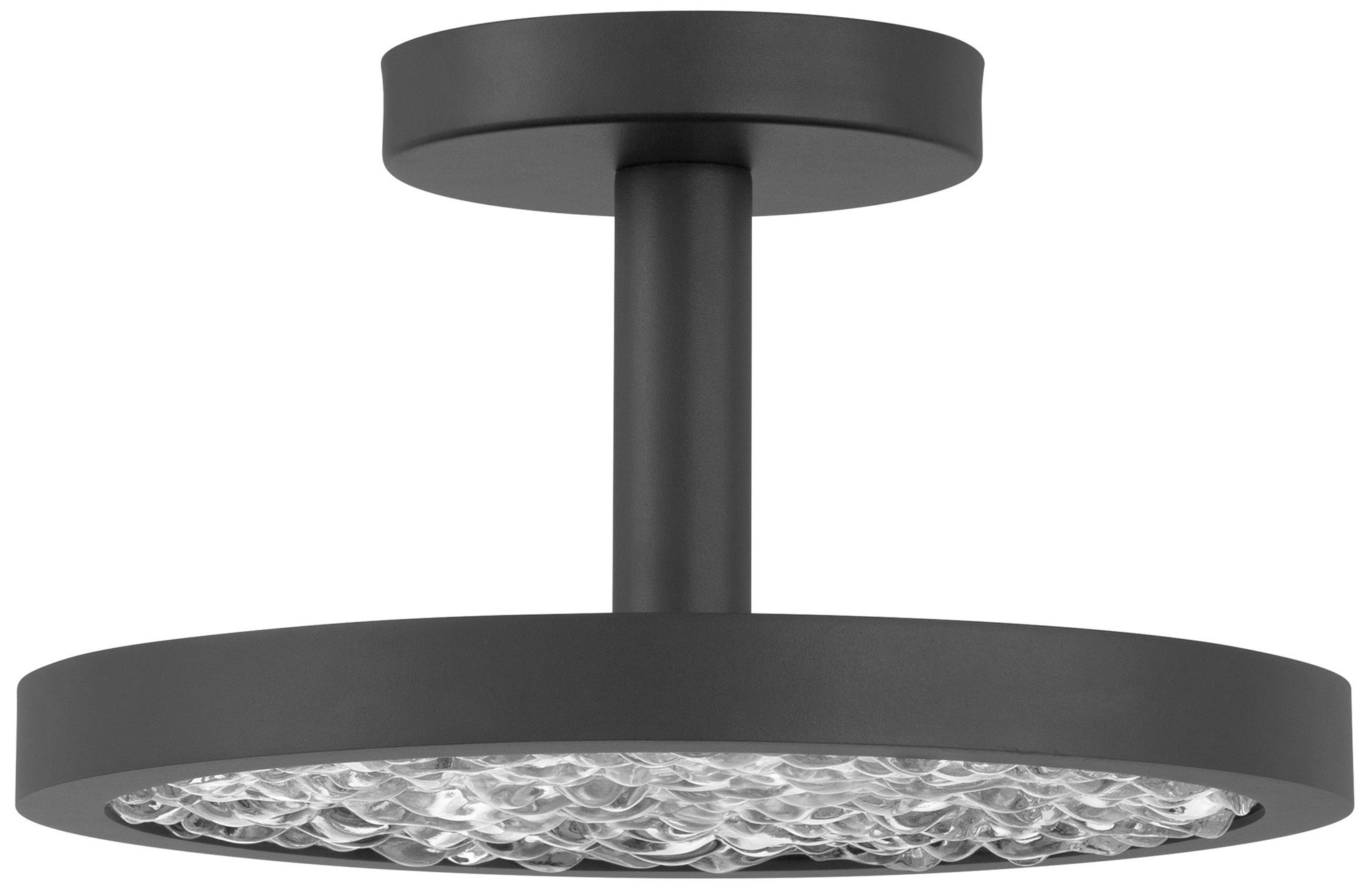 Image 5 Thesis Courtney 12" Textured Black 5CCT LED Convertible Pendant more views