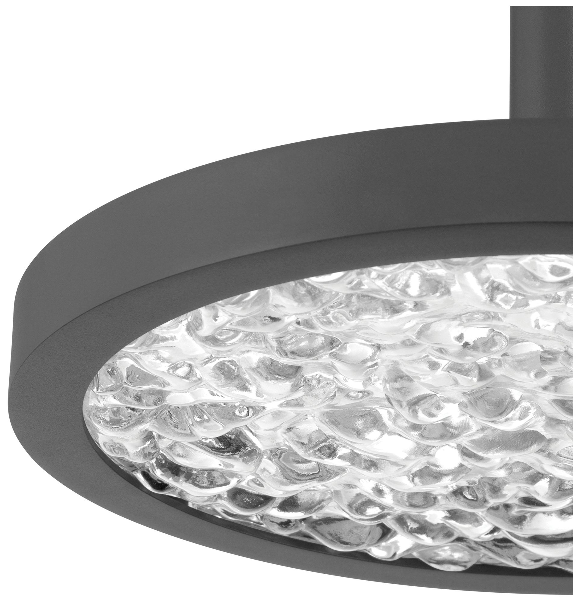 Image 6 Thesis Courtney 12" Textured Black 5CCT LED Convertible Pendant more views