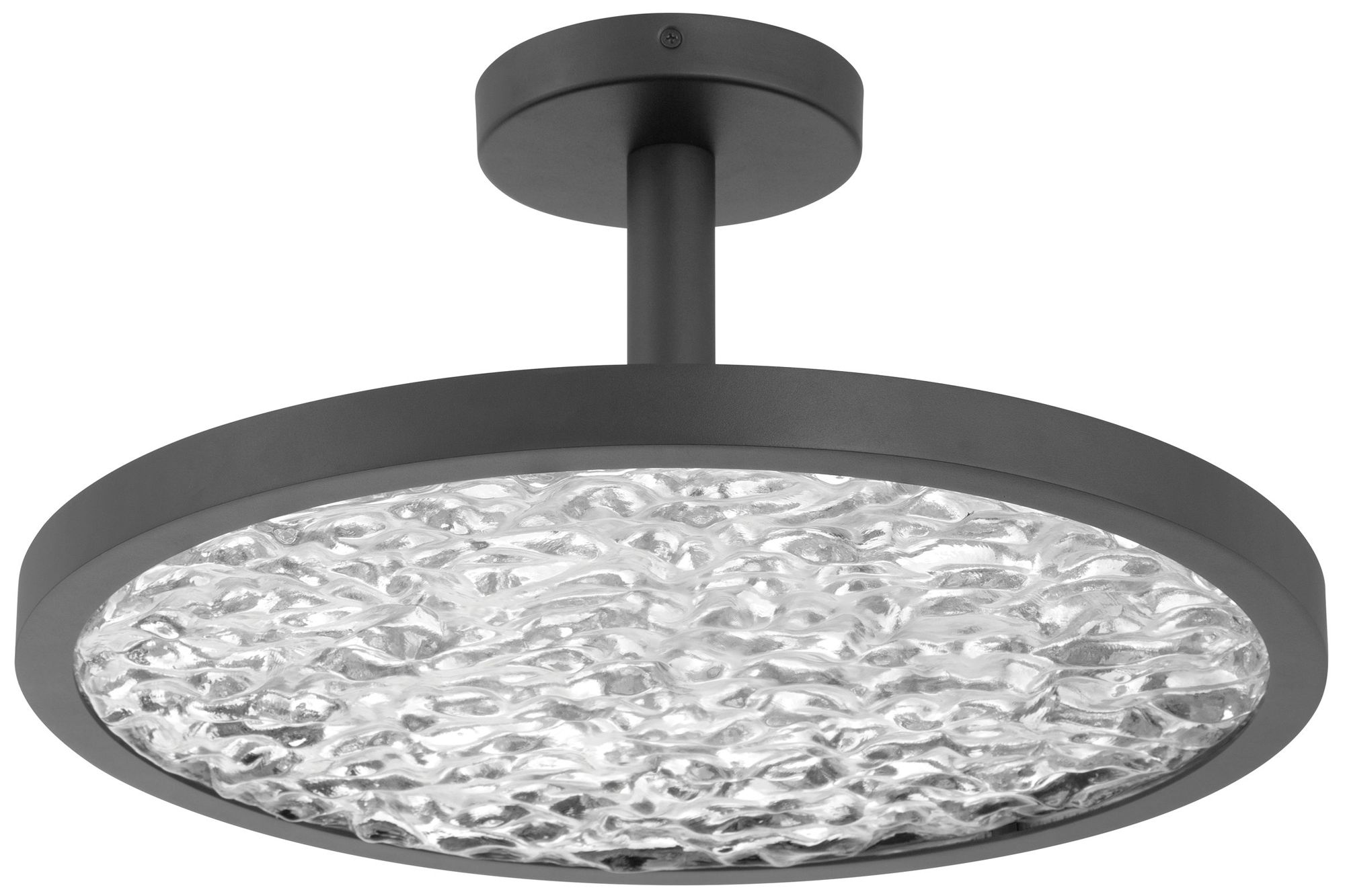 Image 3 Thesis Courtney 18" Textured Black 5CCT LED Convertible Pendant more views