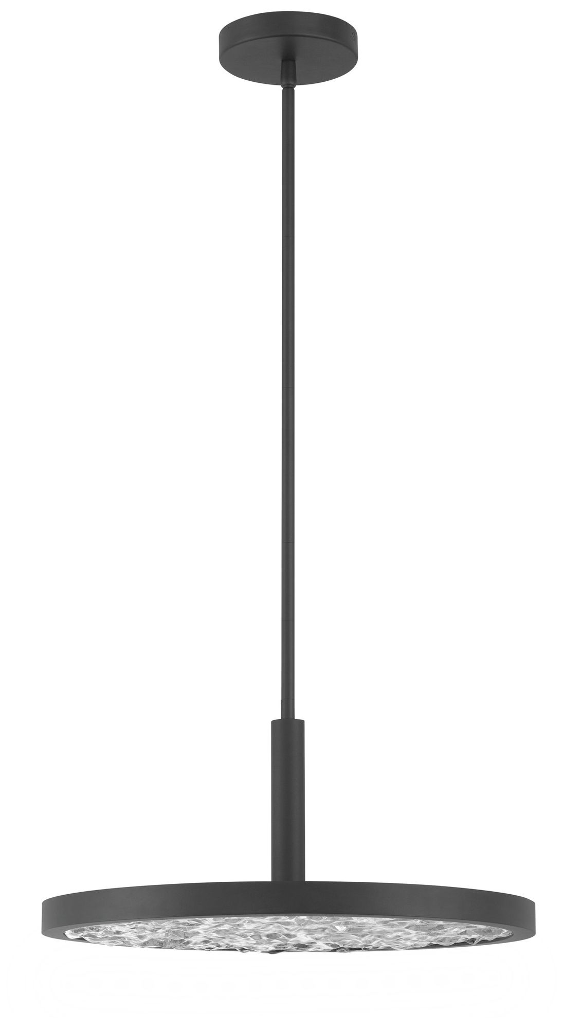 Image 4 Thesis Courtney 18" Textured Black 5CCT LED Convertible Pendant more views