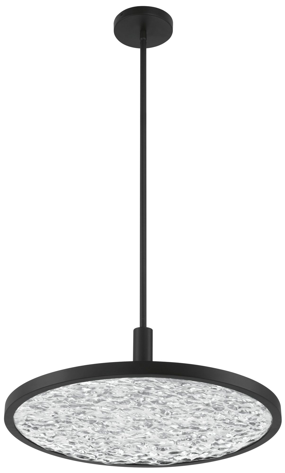 Thesis Courtney 24" Textured Black 5CCT LED Convertible Pendant