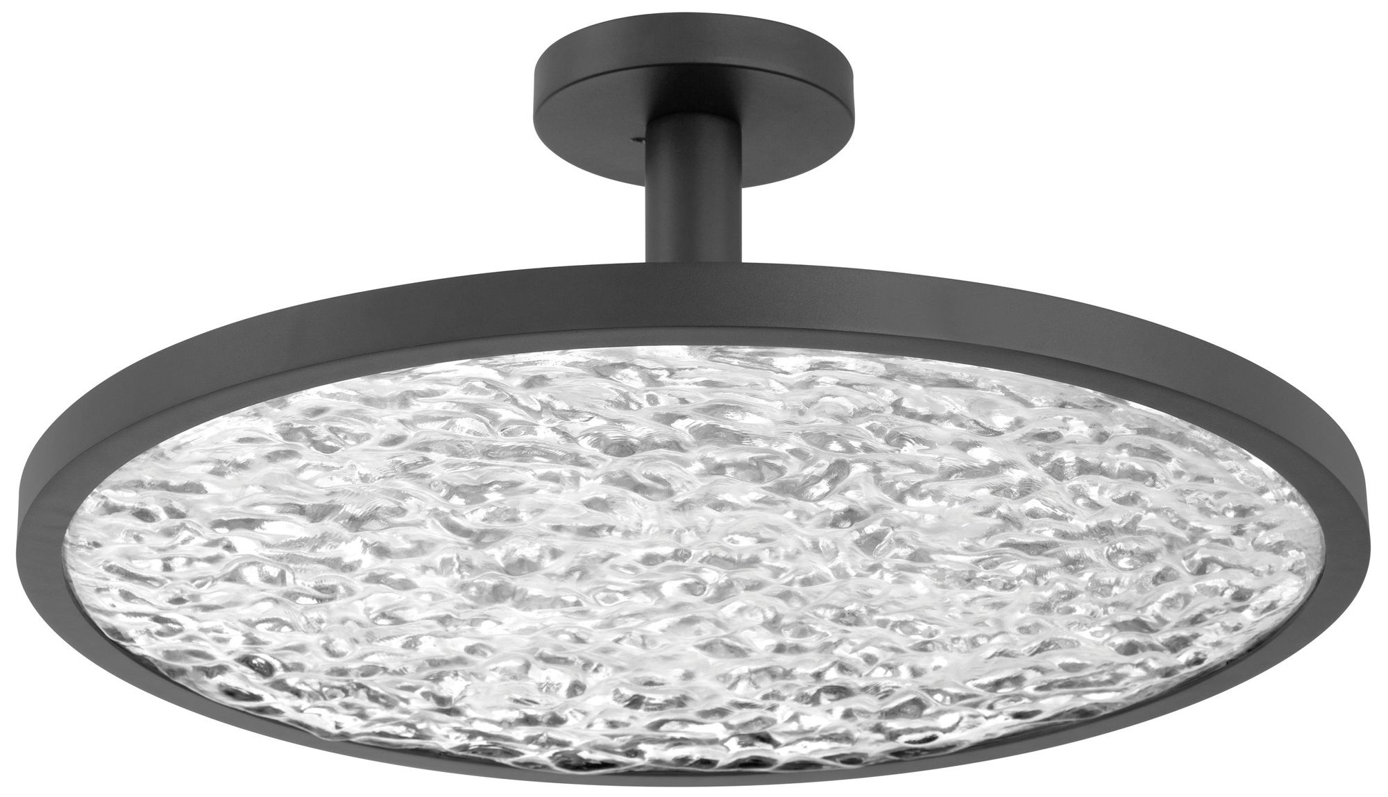 Image 3 Thesis Courtney 24" Textured Black 5CCT LED Convertible Pendant more views