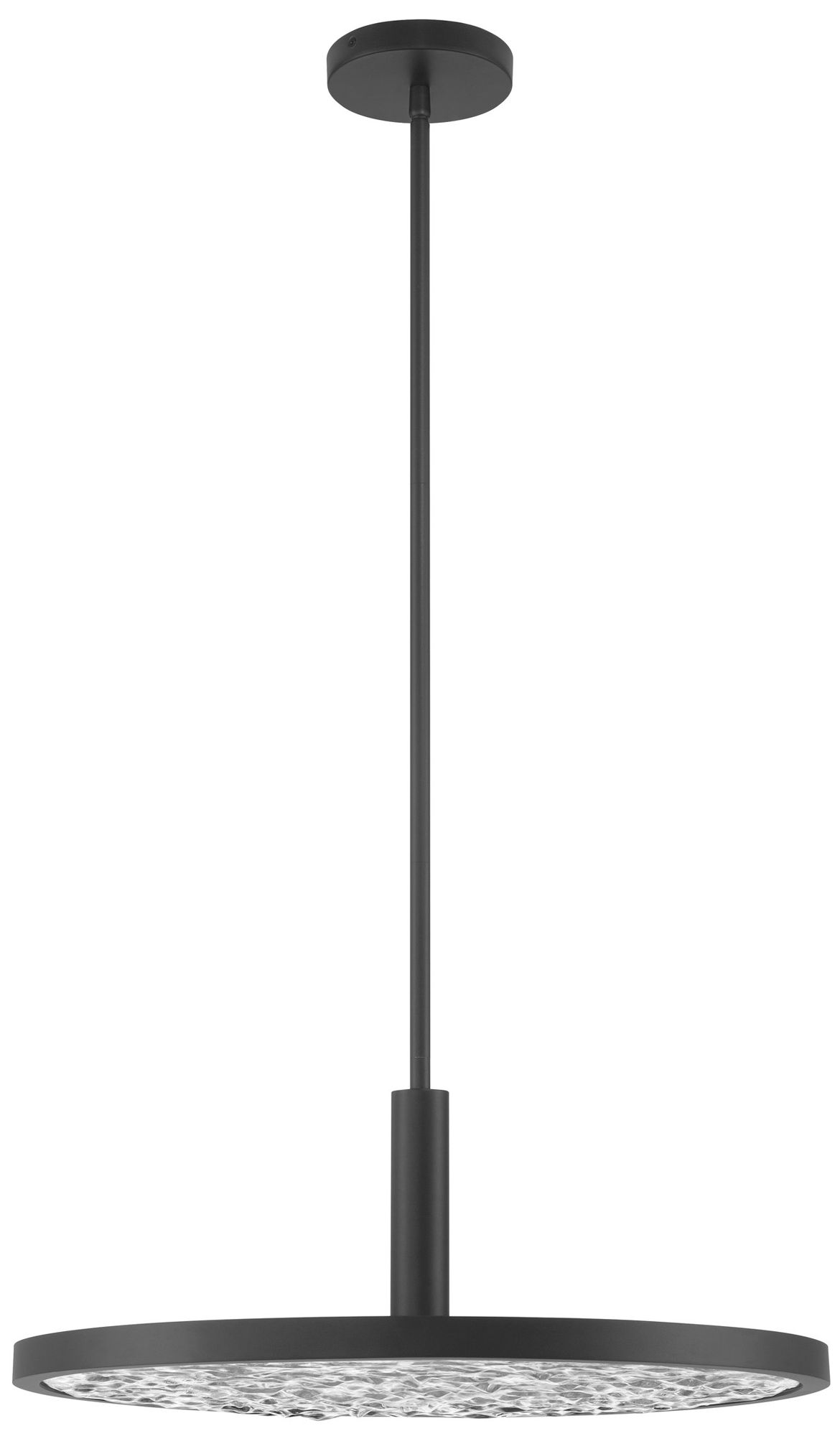 Image 4 Thesis Courtney 24" Textured Black 5CCT LED Convertible Pendant more views