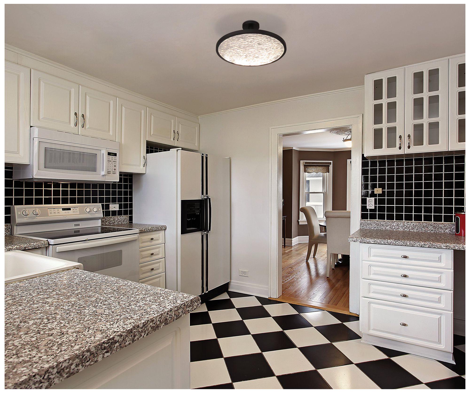 Thesis Courtney 24" Textured Black 5CCT LED Convertible Pendant