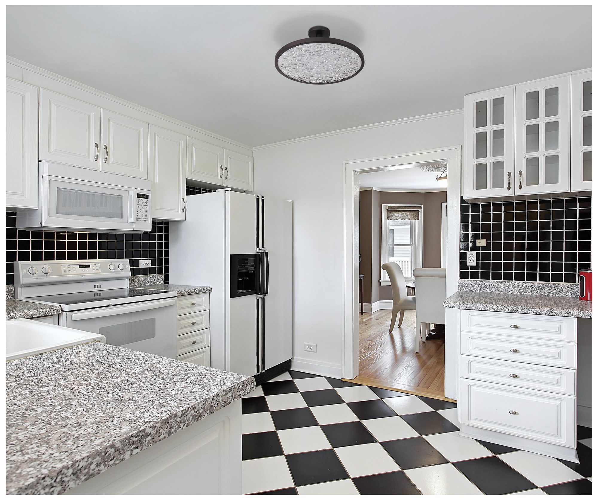 Thesis Courtney 24" Textured Black 5CCT LED Convertible Pendant