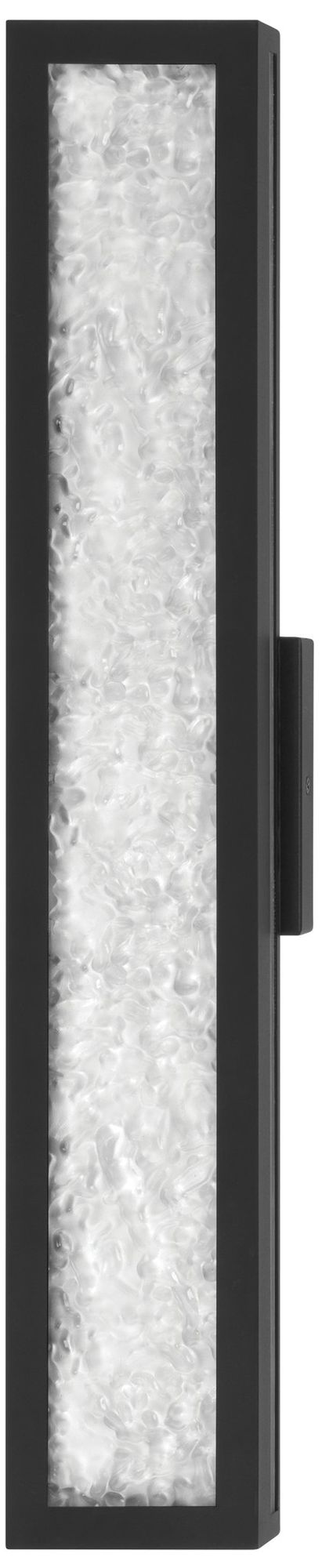 Image 4 Thesis Courtney 24" Textured Black 5CCT LED Vanity Light w/ Clear Glass more views