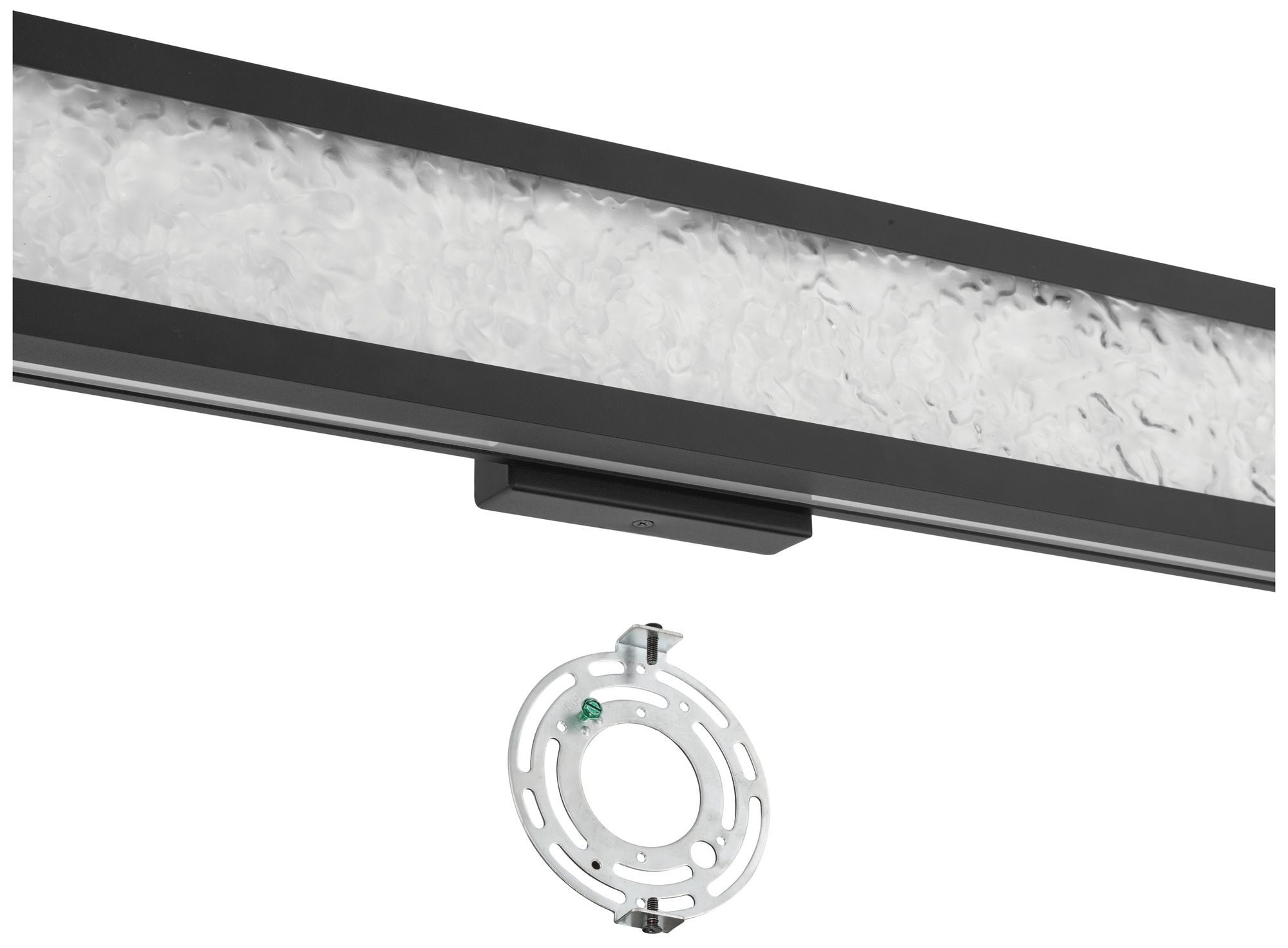 Image 6 Thesis Courtney 24" Textured Black 5CCT LED Vanity Light w/ Clear Glass more views