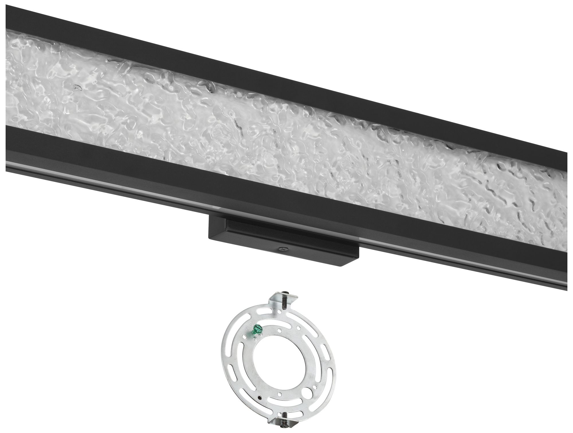 Image 6 Thesis Courtney 32" Textured Black 5CCT LED Vanity Light w/ Clear Glass more views