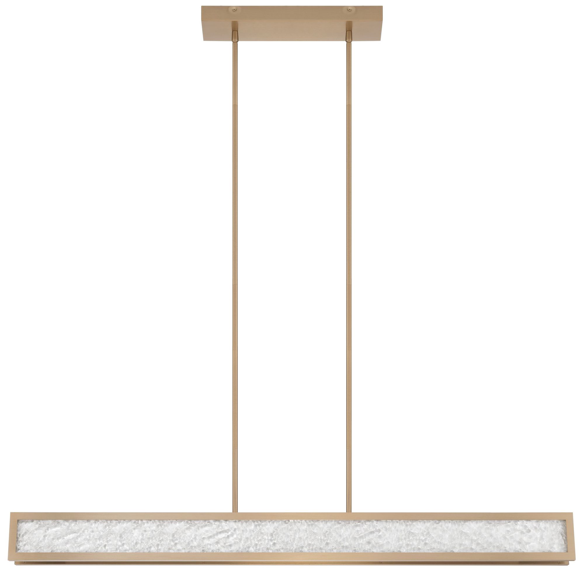 Image 3 Thesis Courtney 48" Champagne Gold 5CCT LED Linear Chandelier more views