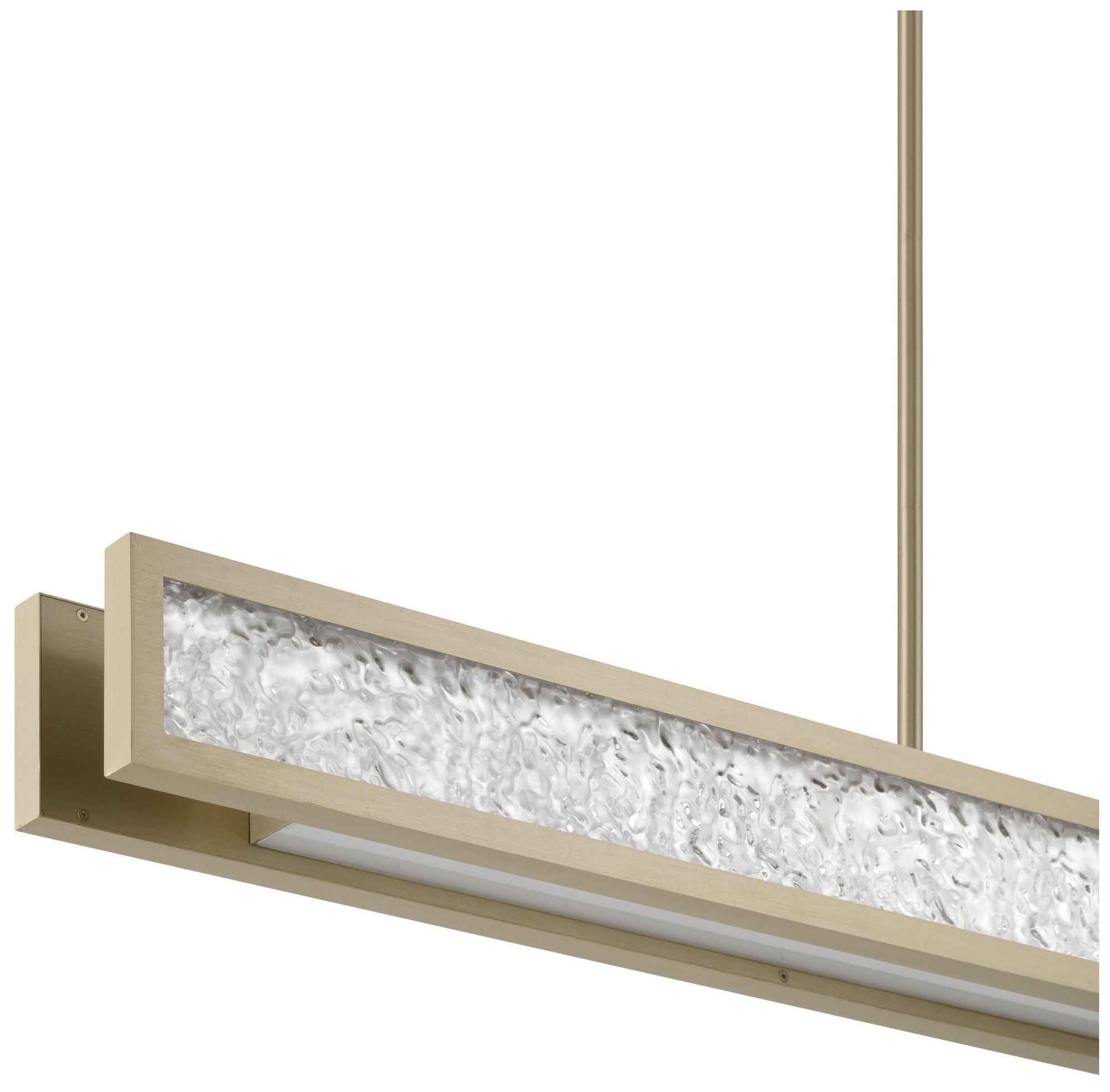 Image 4 Thesis Courtney 48" Champagne Gold 5CCT LED Linear Chandelier more views