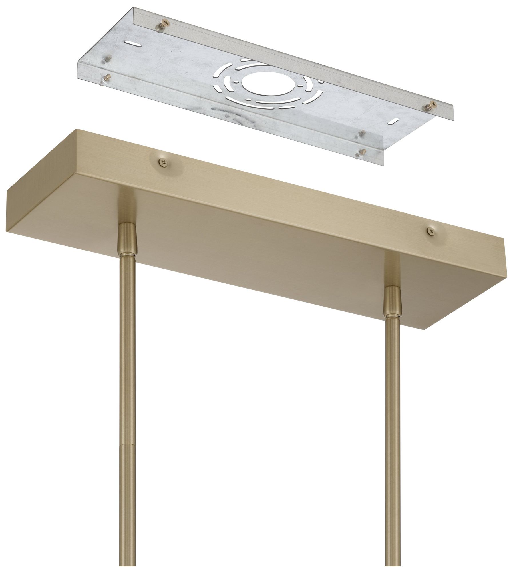 Image 5 Thesis Courtney 48" Champagne Gold 5CCT LED Linear Chandelier more views