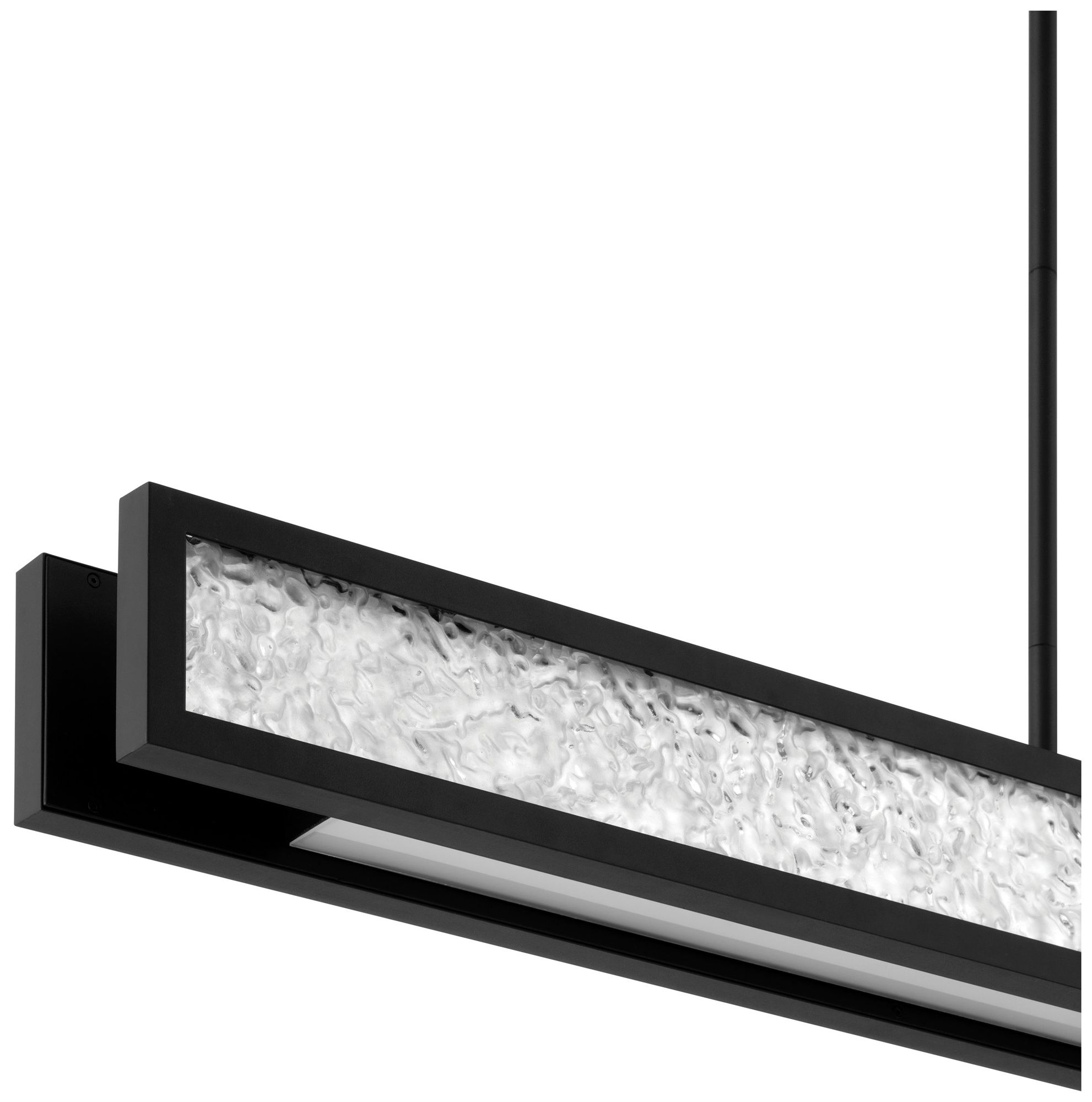 Image 4 Thesis Courtney 48" Textured Black 5CCT LED Linear Chandelier more views