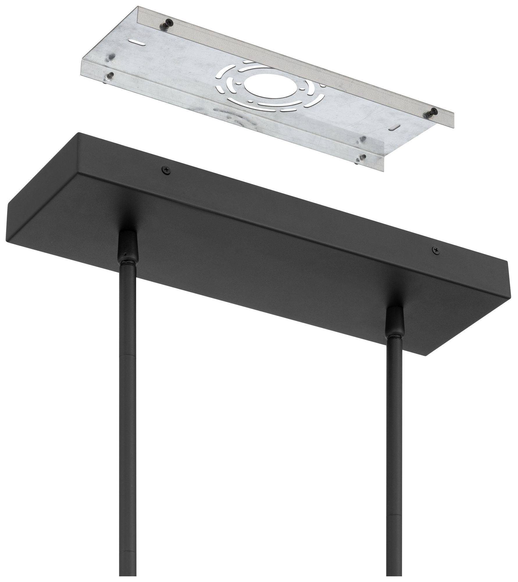 Image 5 Thesis Courtney 48" Textured Black 5CCT LED Linear Chandelier more views