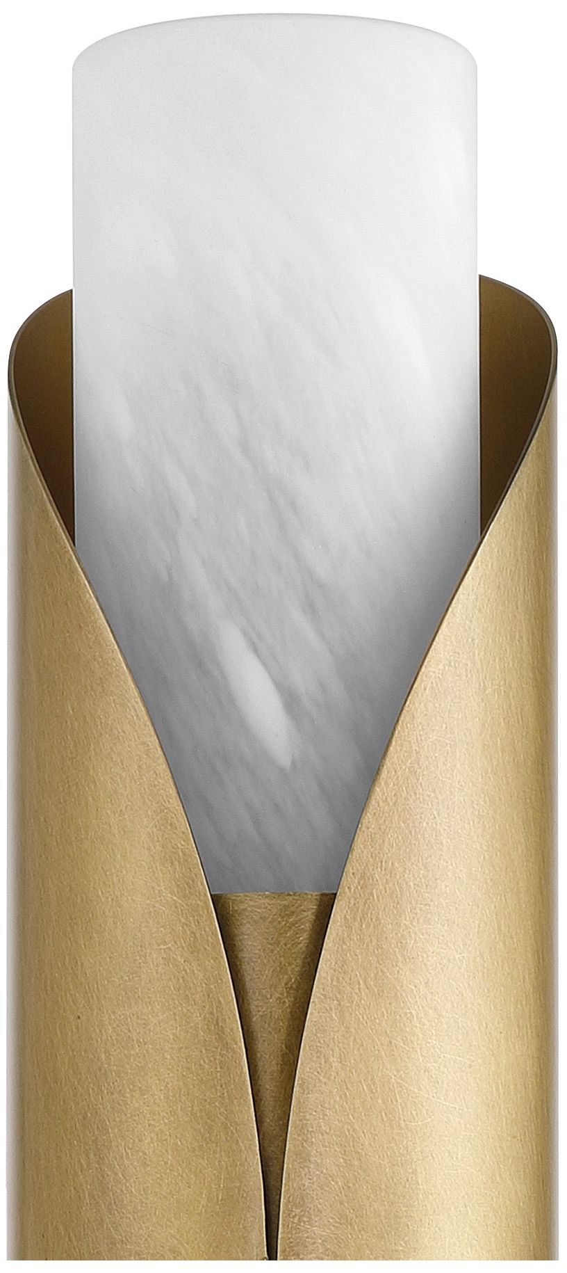 Image 5 Thesis Crescendo 18" 2 Light Natural Brass Wall Sconce with Alabaster Glass more views