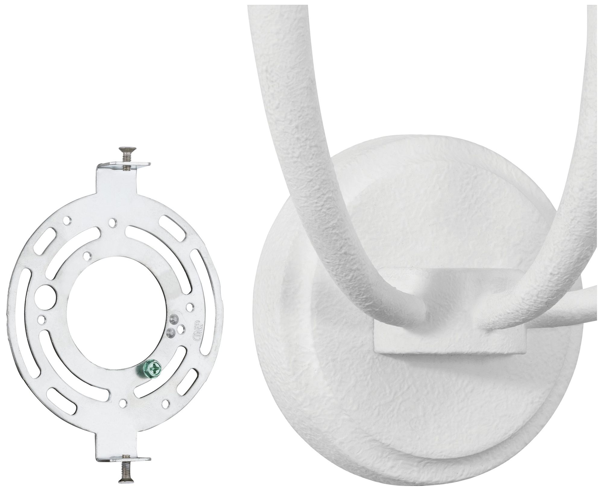 Image 4 Thesis Dahlia 18 in. 3 Light Textured White Wall Sconce, Opal Glass Shades more views