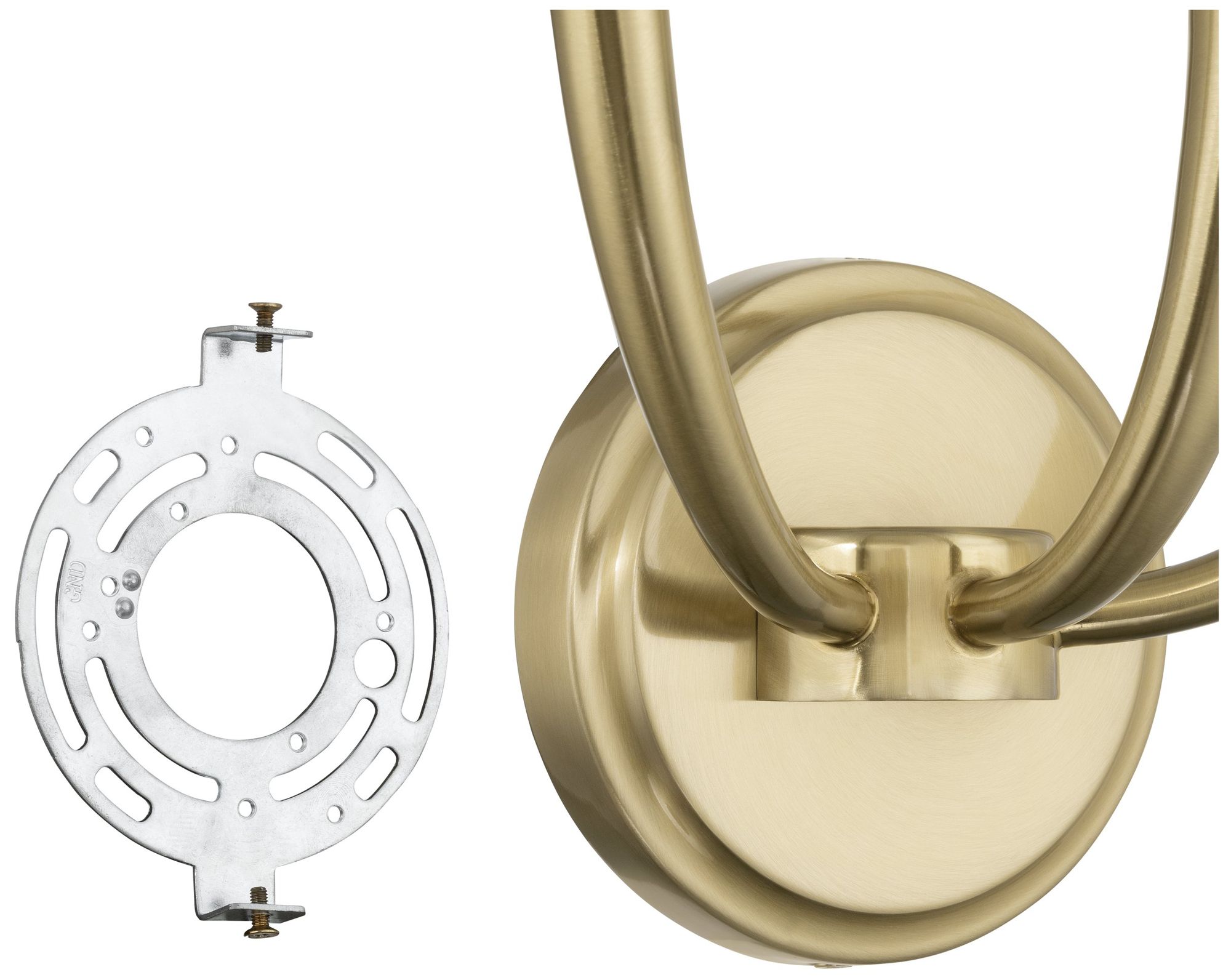 Image 4 Thesis Dahlia 18 inch 3 Light Brass Wall Sconce with Opal Glass Shades more views