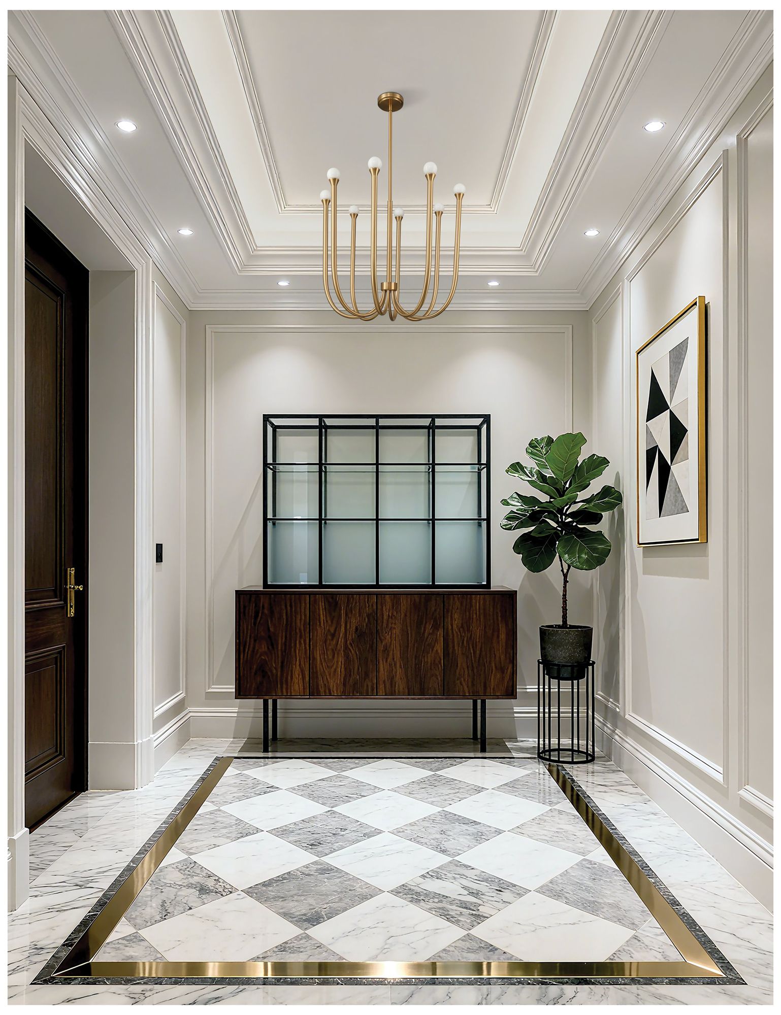 Image 6 Thesis Dahlia 28" 8 Light Brass Chandelier with Opal Glass Shades more views