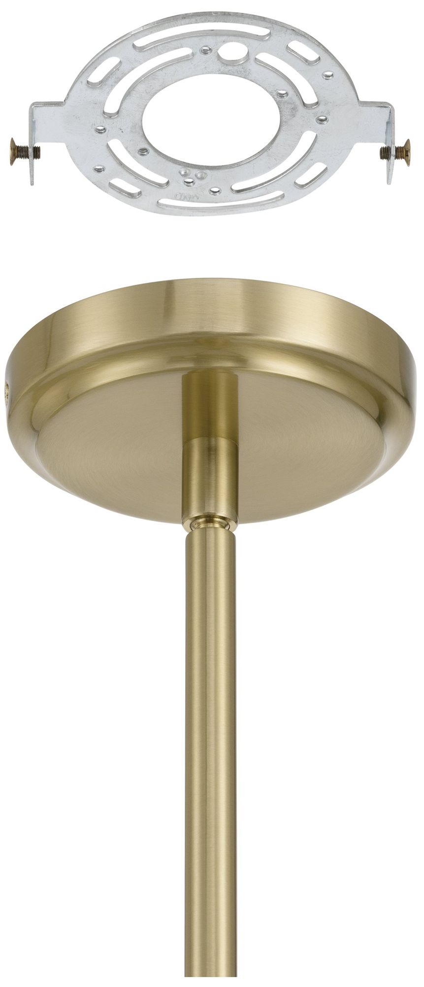 Image 4 Thesis Dahlia 36" 8 Light Brass Chandelier with Opal Glass Shades more views