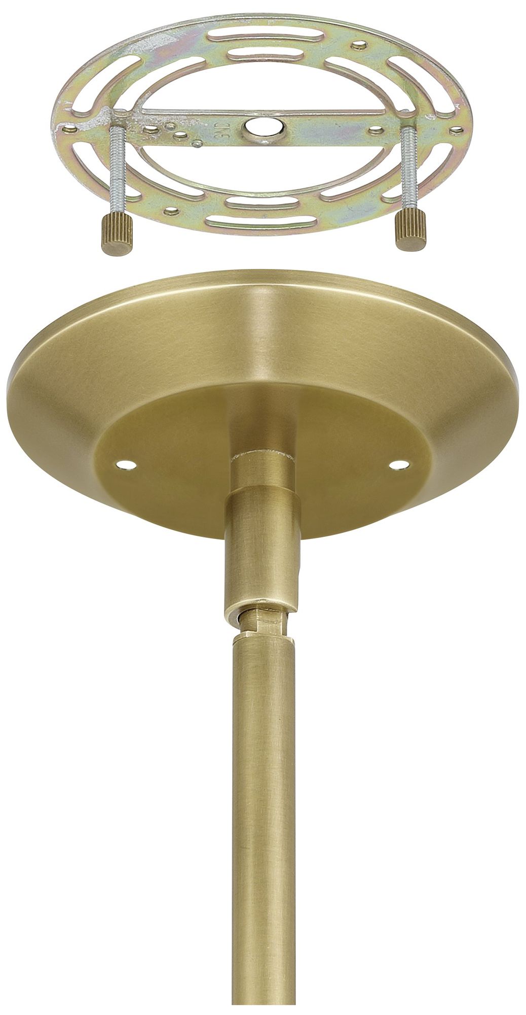Image 5 Thesis Doyle 1 Light Natural Brass Pendant Light, Matte White Metal Shade more views