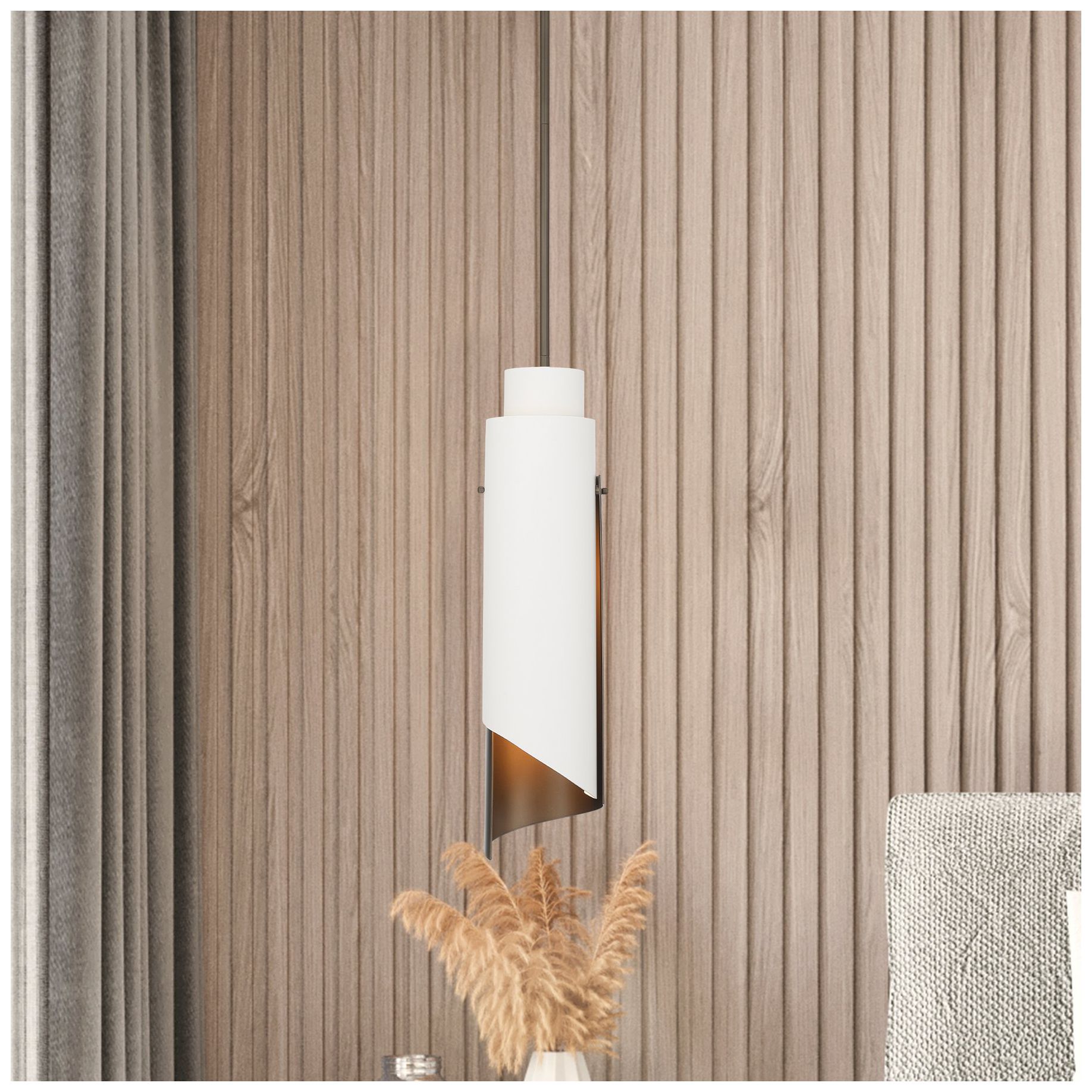 Image 2 Thesis Enzio 6" 1 Light Forged Bronze Pendant Light more views