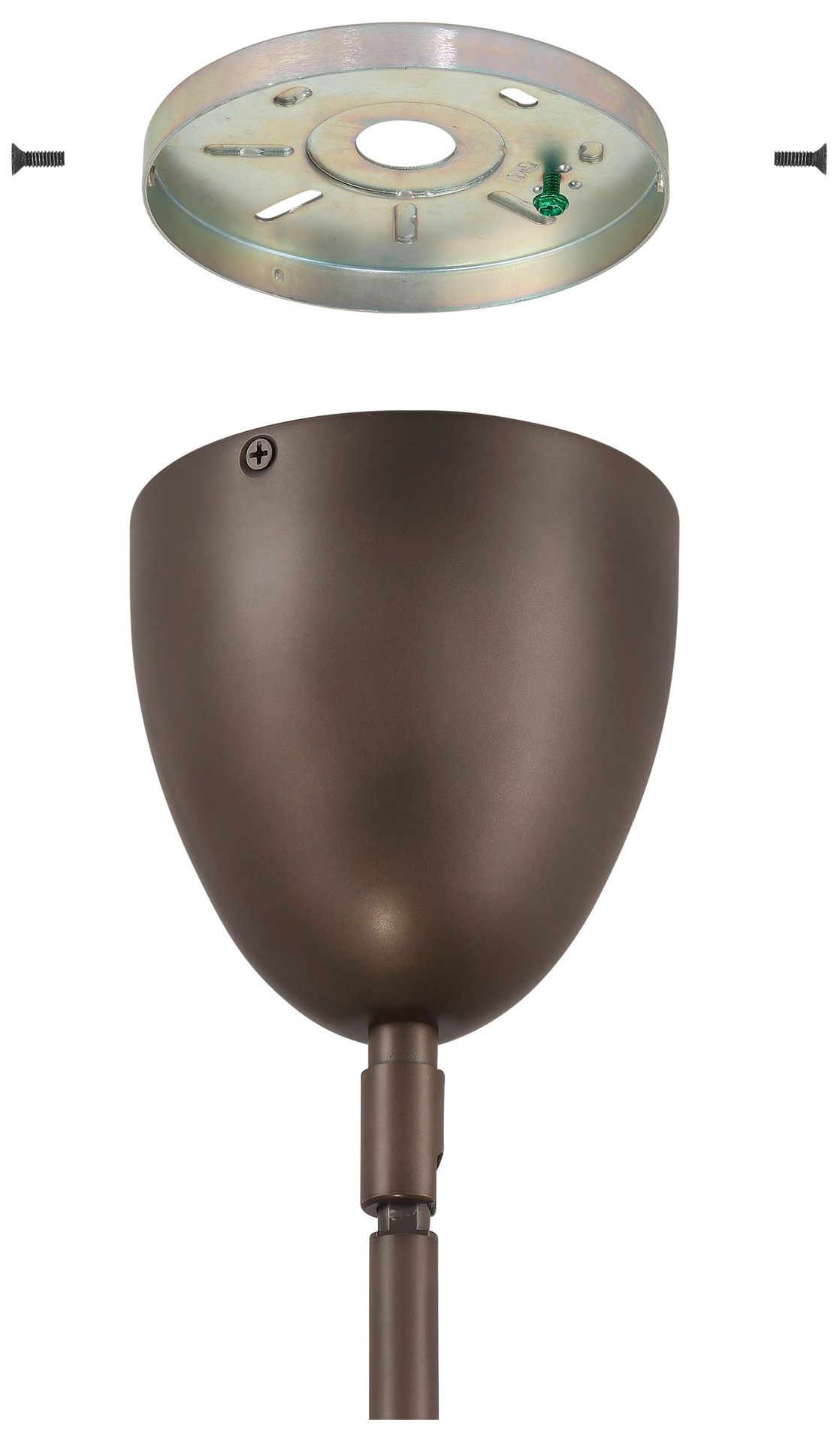 Image 7 Thesis Fiorello 21" 4 Lt Forged Bronze Convertible Pendant, Amber Glass more views