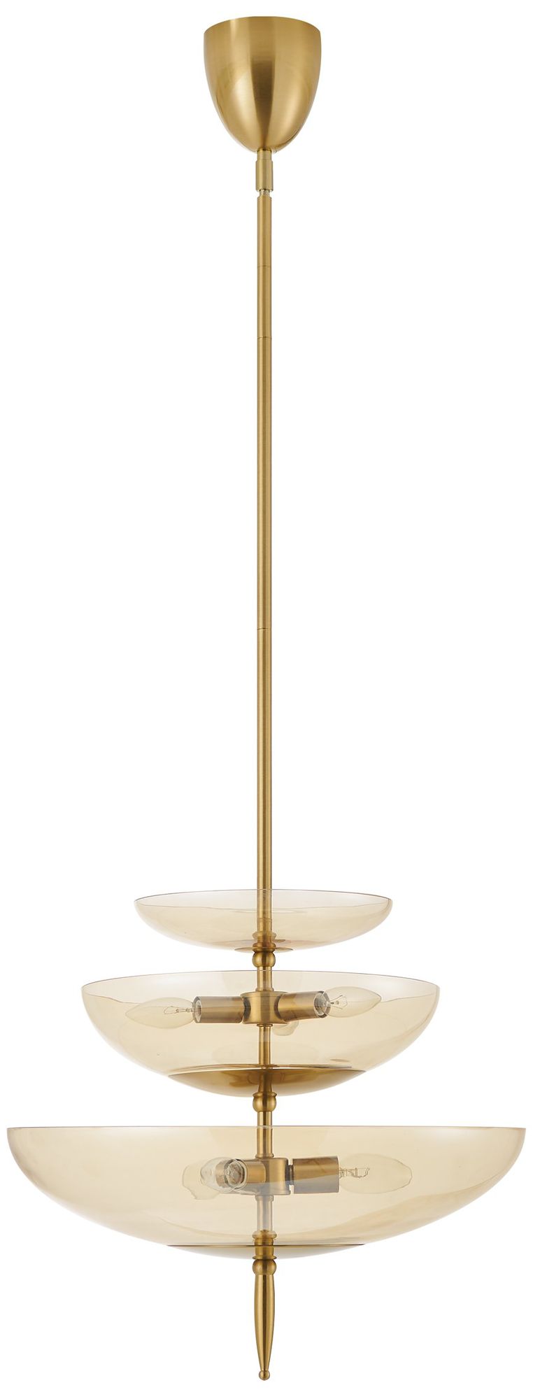 Image 3 Thesis Fiorello 21" 6 Light Brushed Gold Pendant Light more views