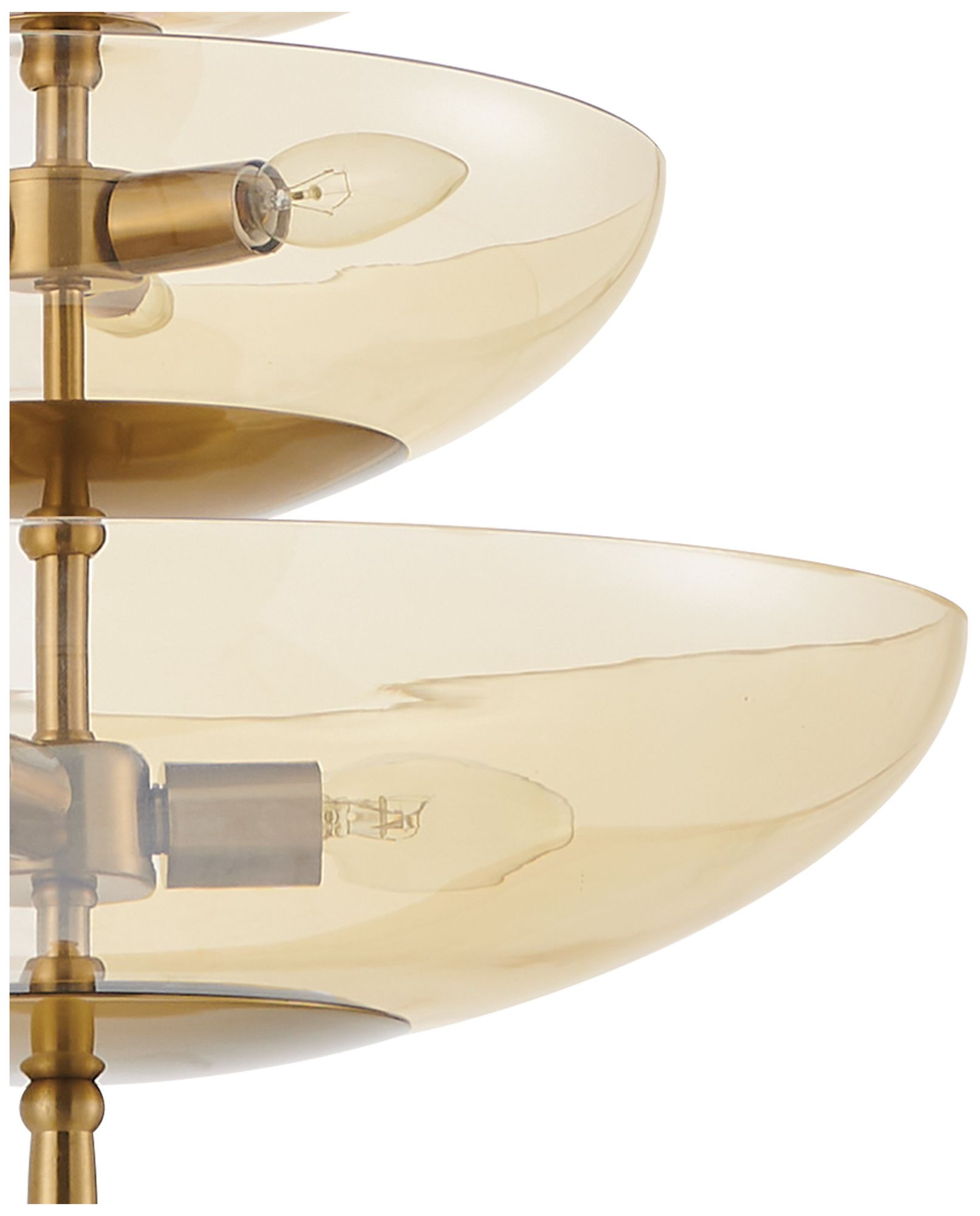 Image 4 Thesis Fiorello 21" 6 Light Brushed Gold Pendant Light more views