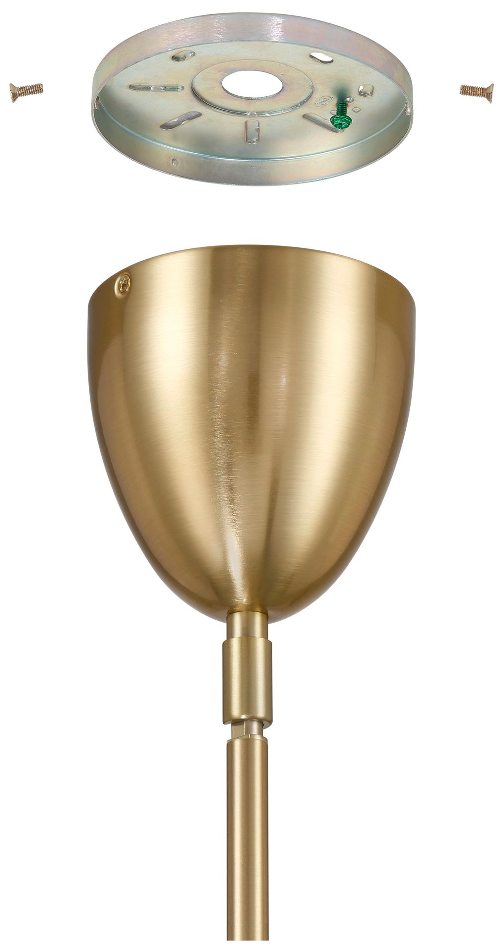 Image 5 Thesis Fiorello 54" 9 Light Brushed Gold Linear Chandelier more views