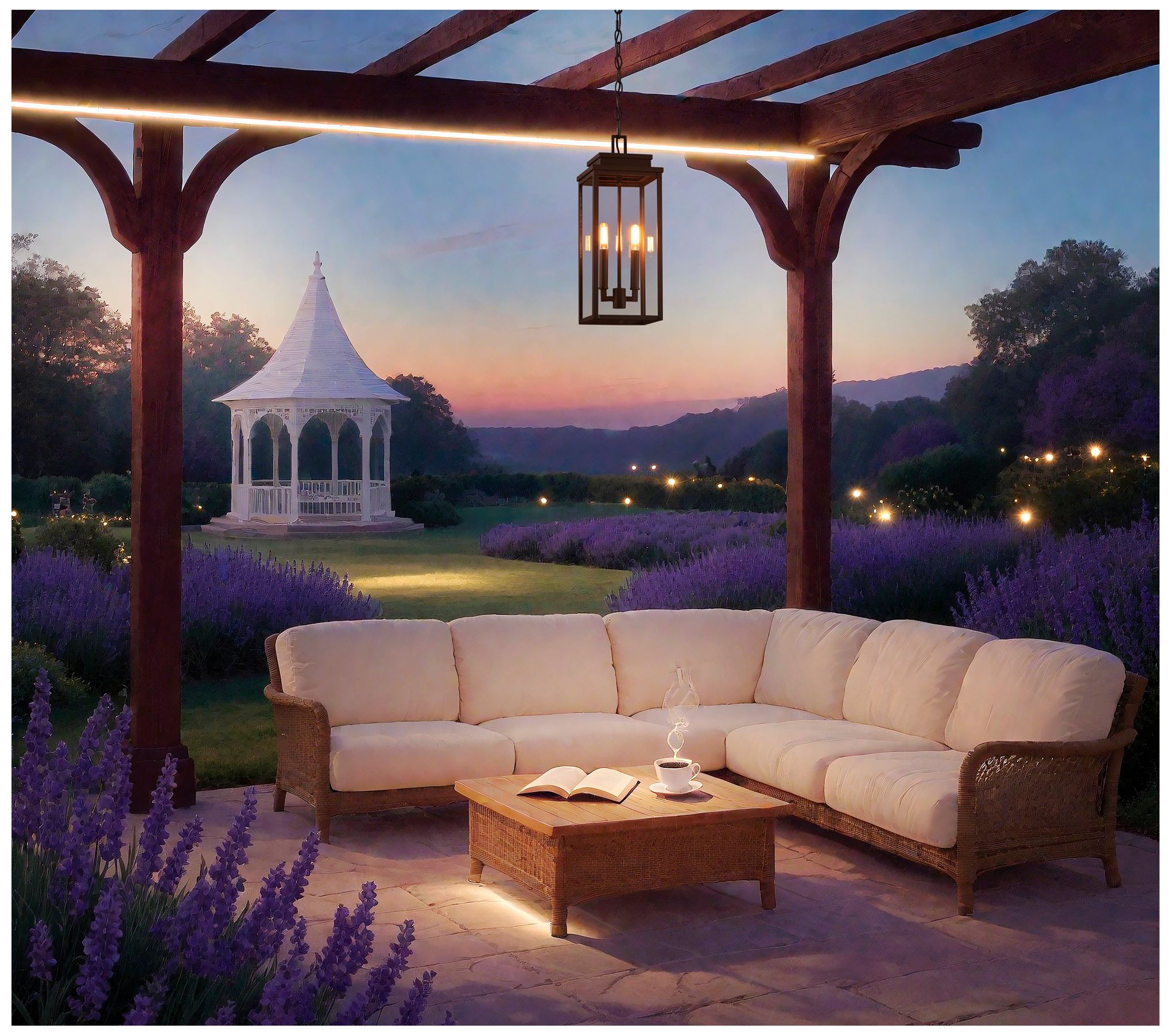 Image 6 Thesis Fiorello 54" 9 Light Brushed Gold Linear Chandelier more views