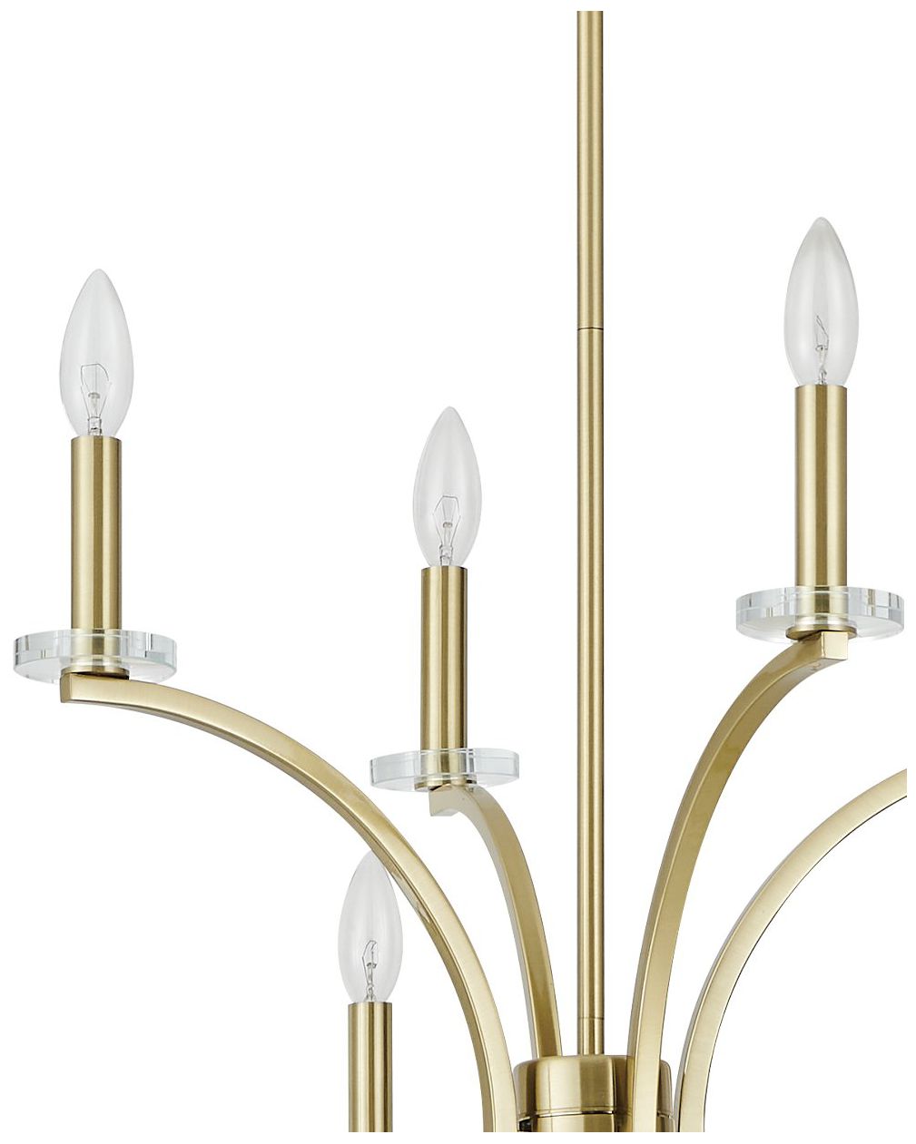 Image 6 Thesis Florian 36" 8 Light Brushed Gold and Clear Glass Chandelier more views