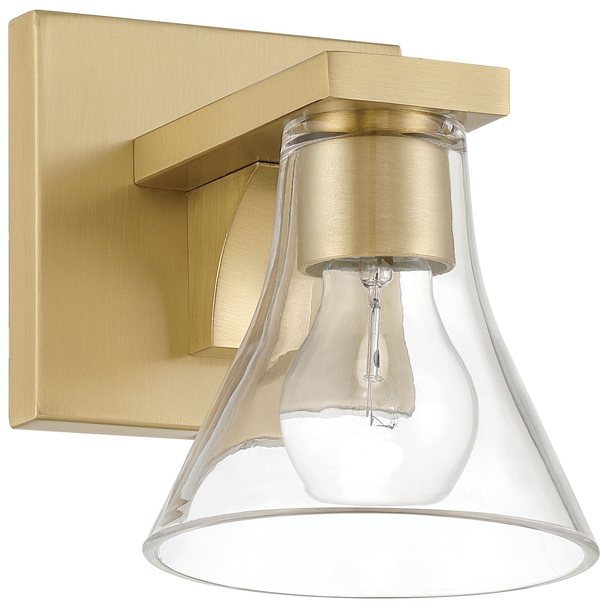 Thesis Gilford 5-inch Champagne Gold Vanity Light with Clear Glass Shade
