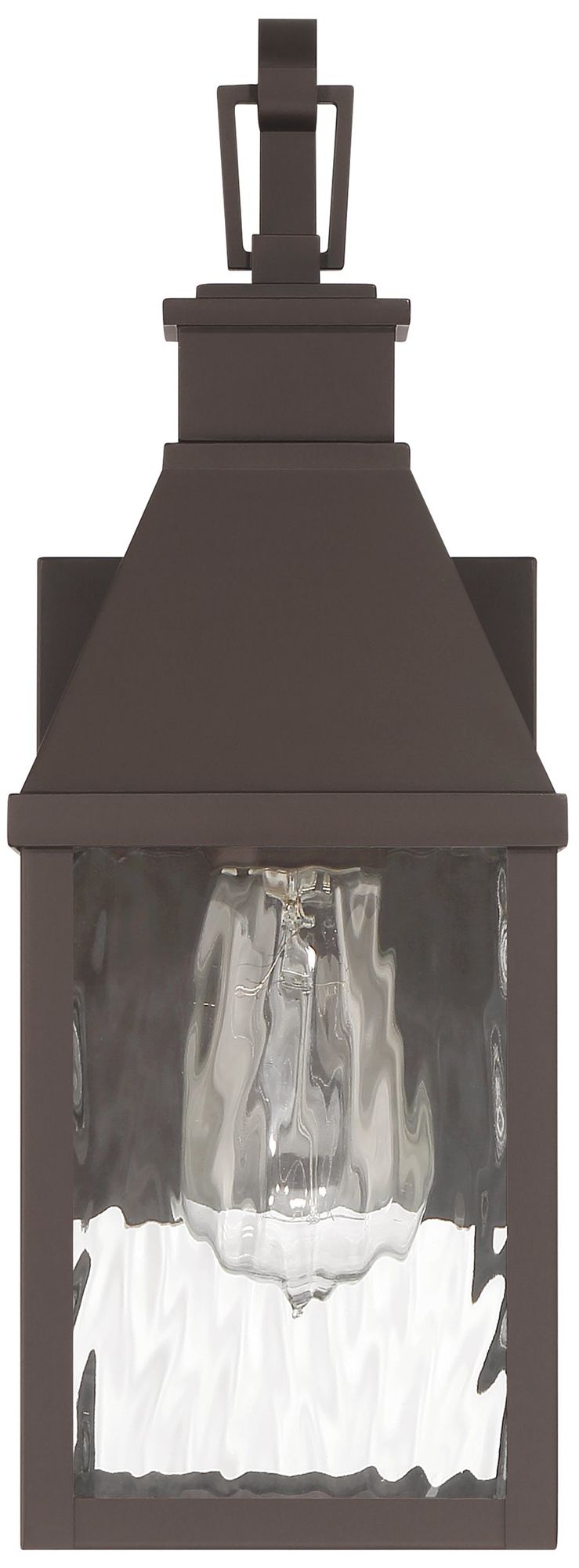 Image 2 Thesis Glencrest 14"  Dark Bronze Exterior Wall Sconce, Clear Water Glass more views
